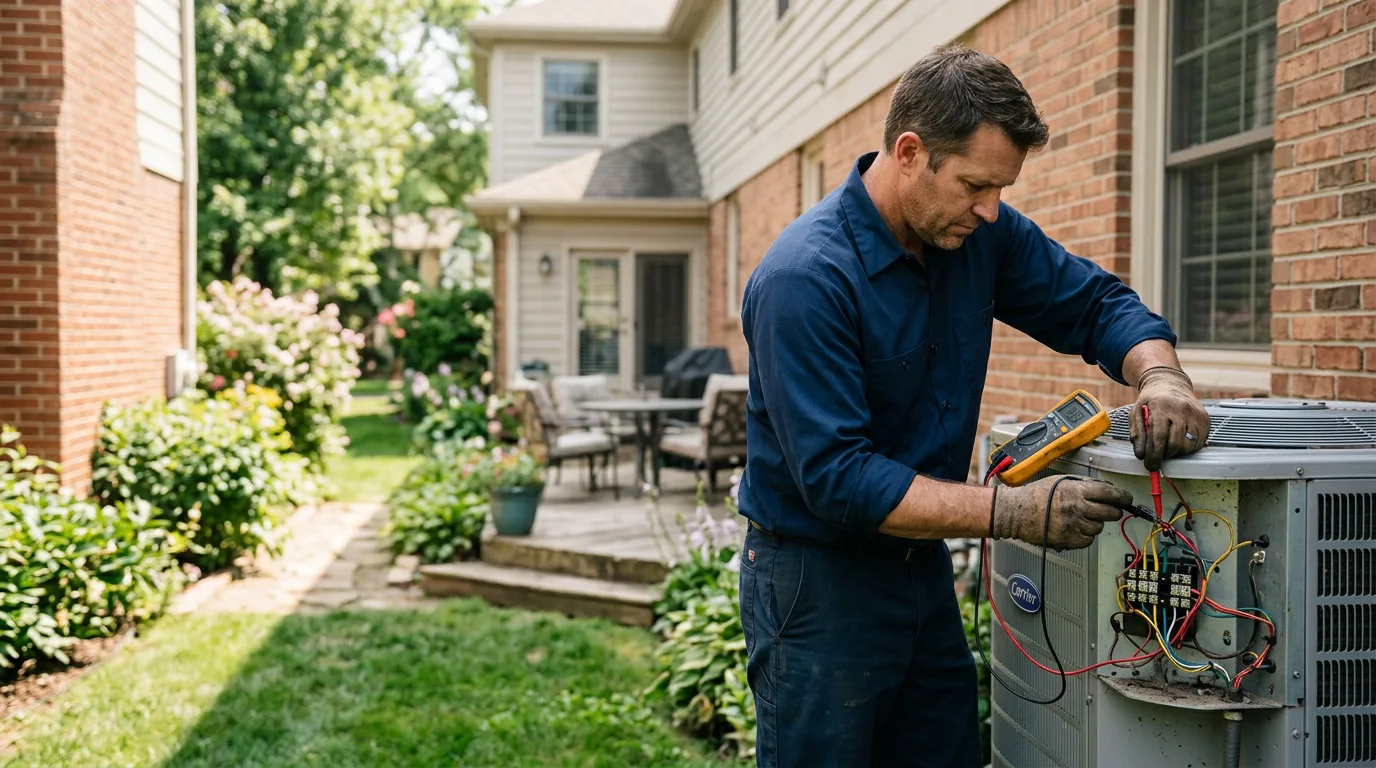 HVAC technician working near Dover, KY